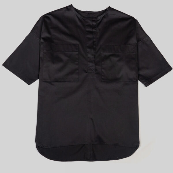 A front view of a placket top