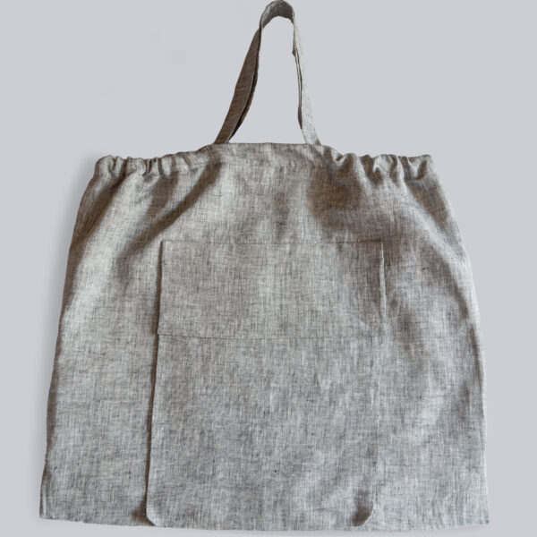 A front view of a fabric bag