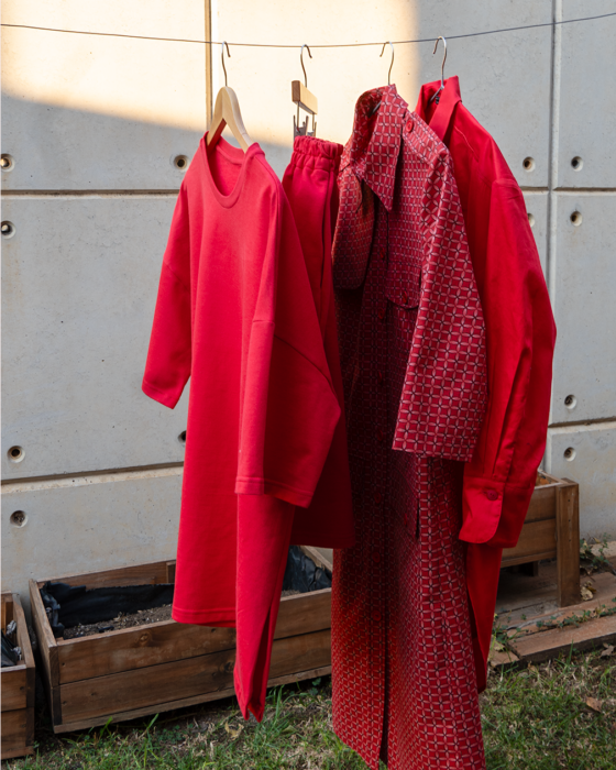 Clothes hanging on washing line