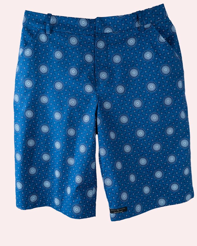 Front view for Shweshwe shorts for women