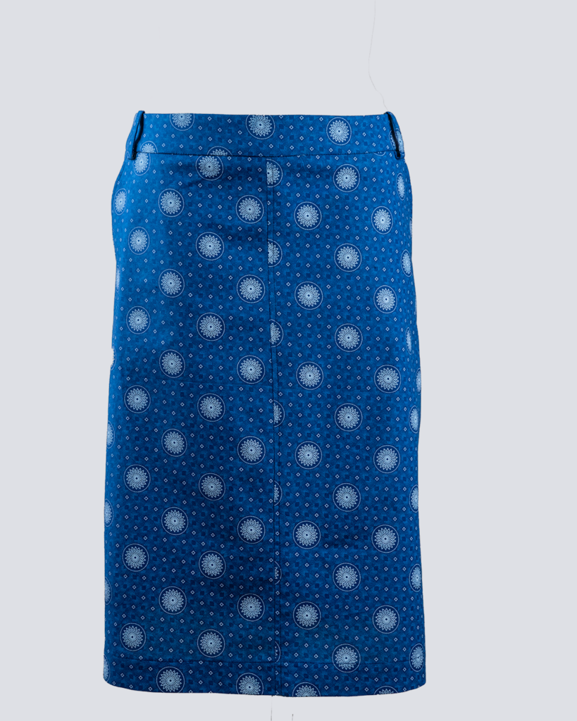 Blue pencil skirt