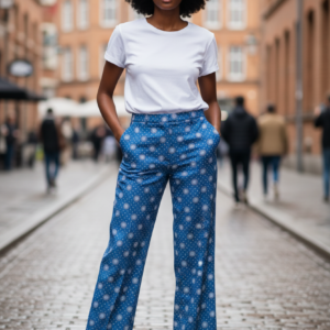Wide Leg Seshweshwe trousers